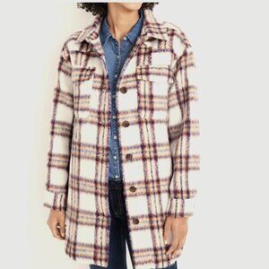 Maurices SZ XXL Plaid Timeless Shirt Jacket Warm Essential Preppy Ranch Western